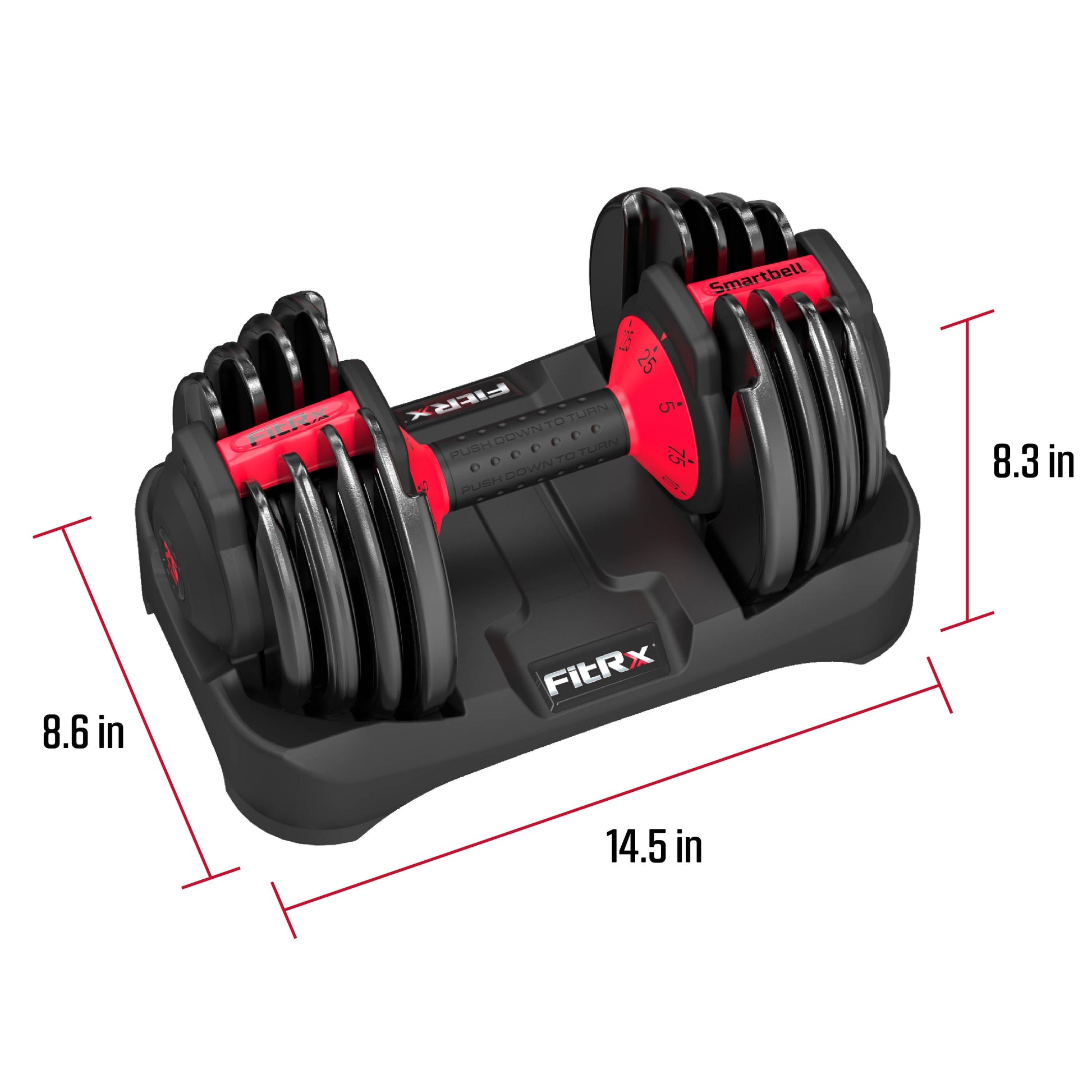 Adjustable Dumbbells 2-Pack, 25Lb Smartbell Dumbbell Set with 9-In-1 Quick-Select Weights, 2.5Lb Increments for Home Gym